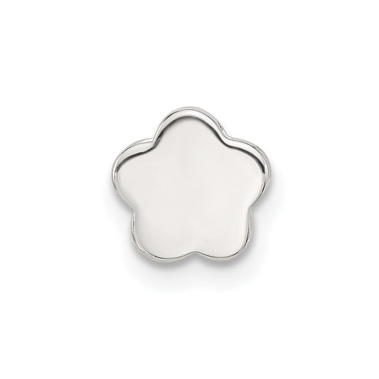 Sterling Silver E-coated Flower Slide Charm QC11490