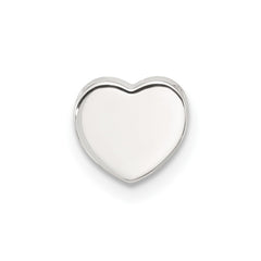 Sterling Silver E-coated Heart Slide Charm QC11491