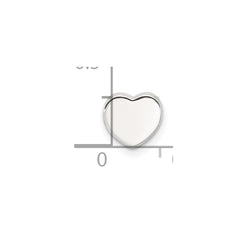 Sterling Silver E-coated Heart Slide Charm QC11491