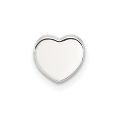 Sterling Silver E-coated Heart Slide Charm QC11491