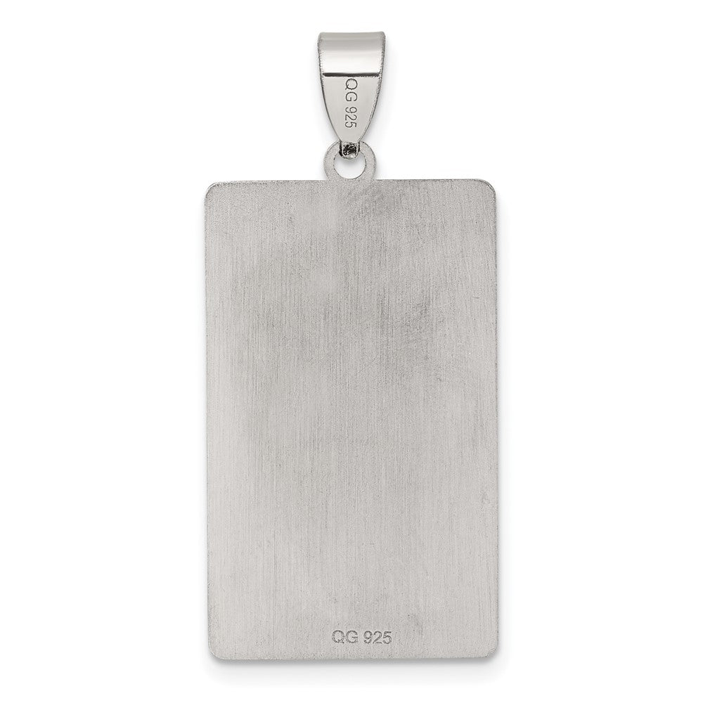 Sterling Silver The Moon Tarot Card Pendant QC11528