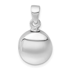 Sterling Silver Rhodium-plated Polished Sand Dollar Ash Holder Pendant QC11537