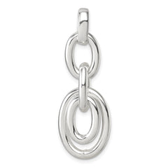 Sterling Silver Moveable Oval Links Pendant QC11540