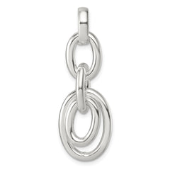 Sterling Silver Moveable Oval Links Pendant QC11540