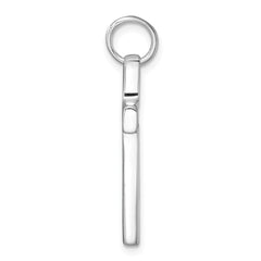 Sterling Silver Rhodium-plated Polished Solid Latin Cross Pendant QC11601