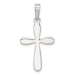 Sterling Silver Polished and Diamond-cut Cross Pendant QC11622
