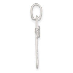 Sterling Silver Brushed Cross with Polished Ichthus Fish Pendant QC11625