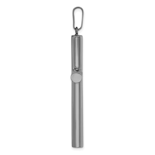 Sterling Silver Ruthenium-plated Polished Hollow Latin Cross Pendant QC11639