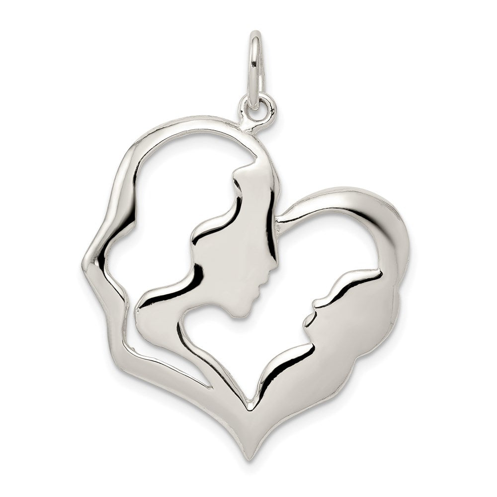 Sterling Silver Mother & Baby Pendant QC1609