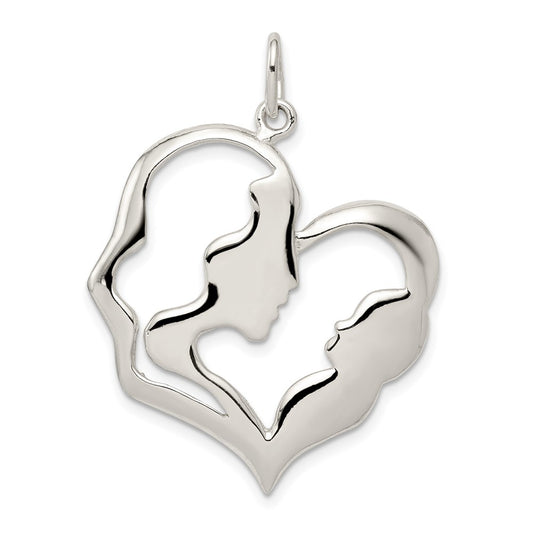 Sterling Silver Mother & Baby Pendant QC1609