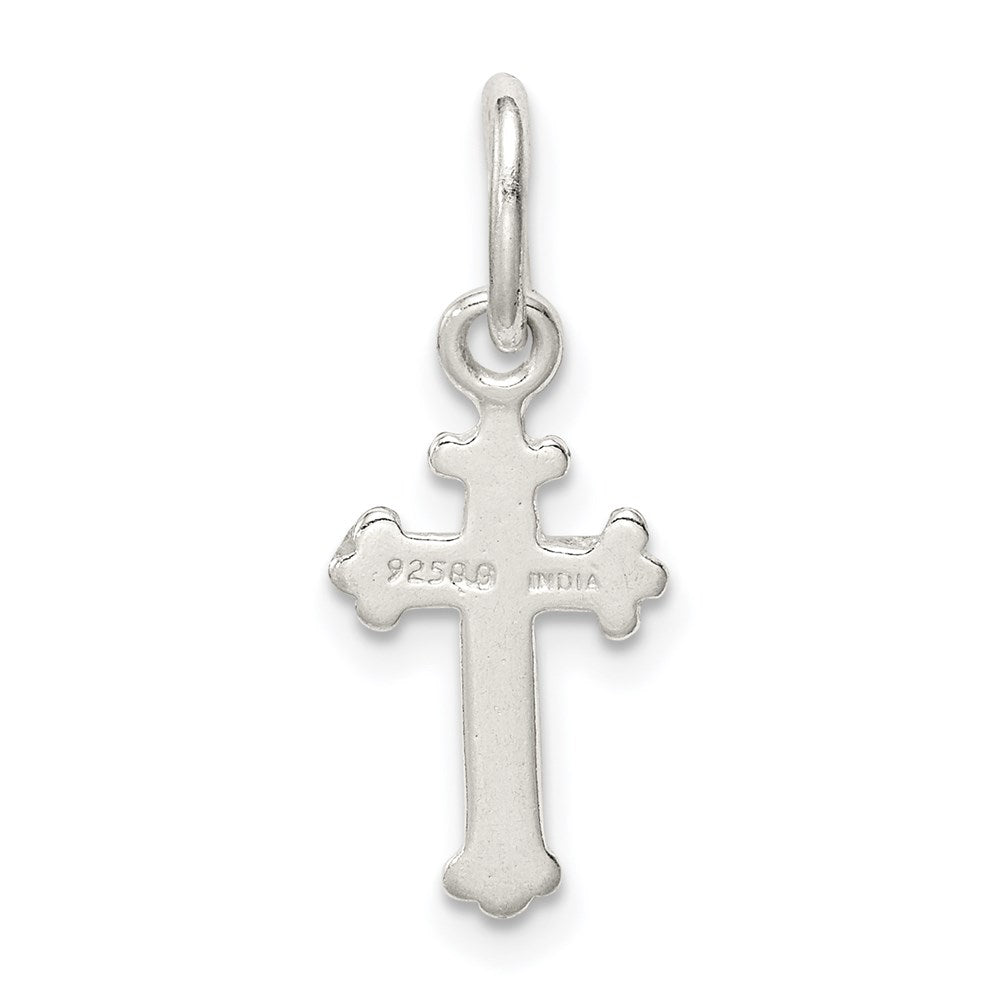 Sterling Silver Fleur De Lis Cross Charm QC1860