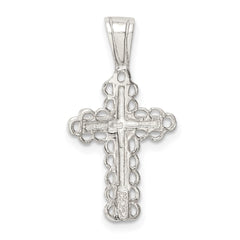 Sterling Silver Budded Cross Pendant QC1868