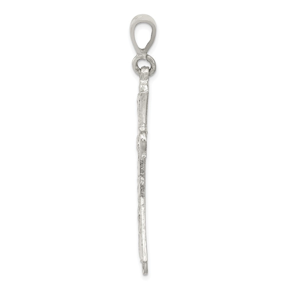Sterling Silver Diamond-cut Cross Pendant QC1870