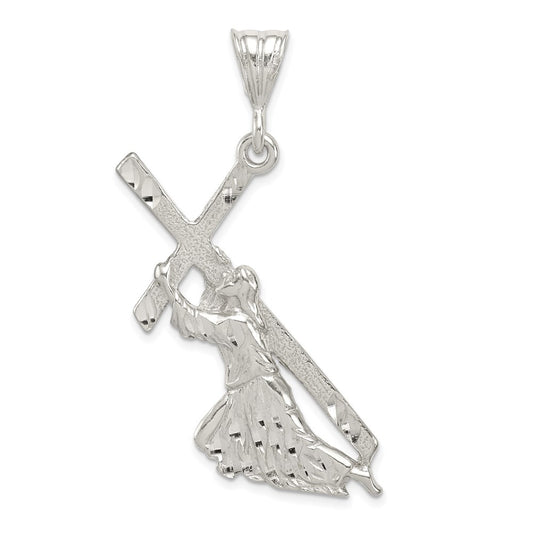 Sterling Silver St. Andrew Cross Pendant QC1874