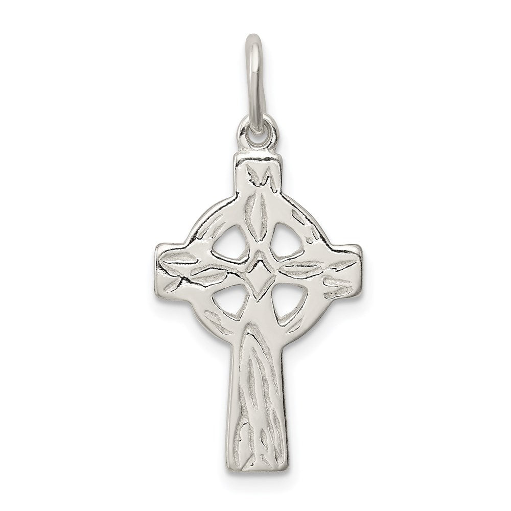 Sterling Silver Celtic Cross Charm QC1900
