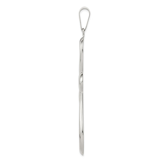 Sterling Silver Rhodium-plated Cross Pendant QC1971
