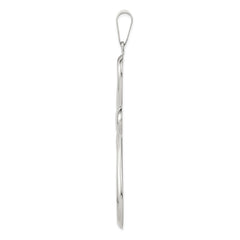 Sterling Silver Rhodium-plated Cross Pendant QC1971