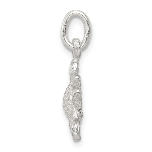 Sterling Silver Floral Charm QC2011
