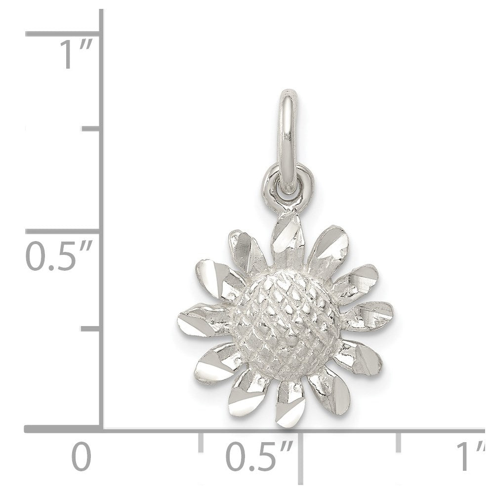 Sterling Silver Floral Charm QC2011