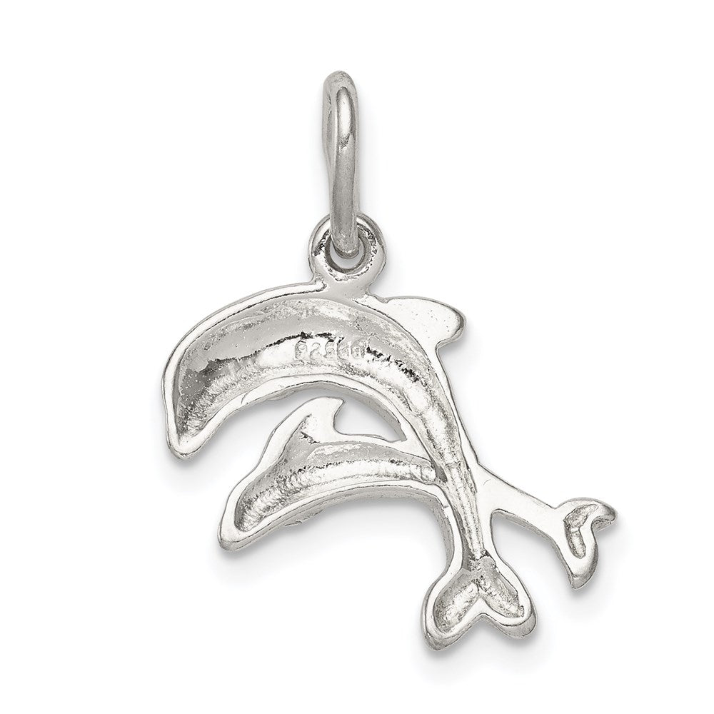 Sterling Silver Dolphins Charm QC2041