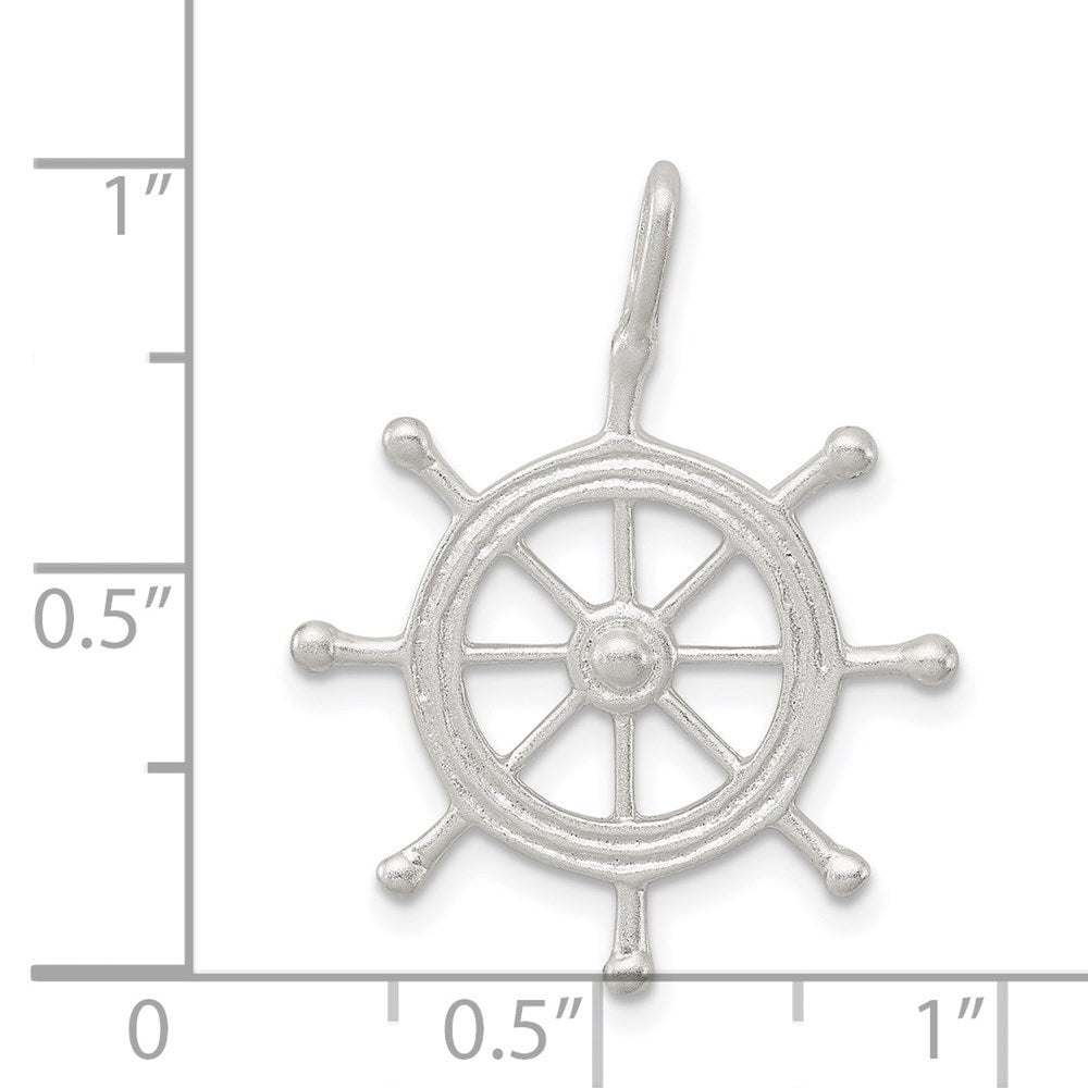 Sterling Silver Boat Wheel Charm QC2056