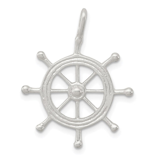 Sterling Silver Boat Wheel Charm QC2056