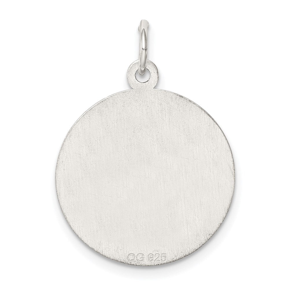 Sterling Silver Rhodium-plated Wedding Bells Disc Charm QC2077