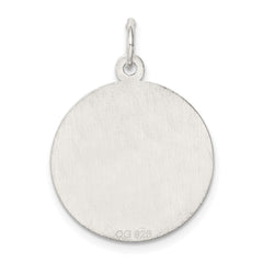 Sterling Silver Rhodium-plated Wedding Bells Disc Charm QC2077