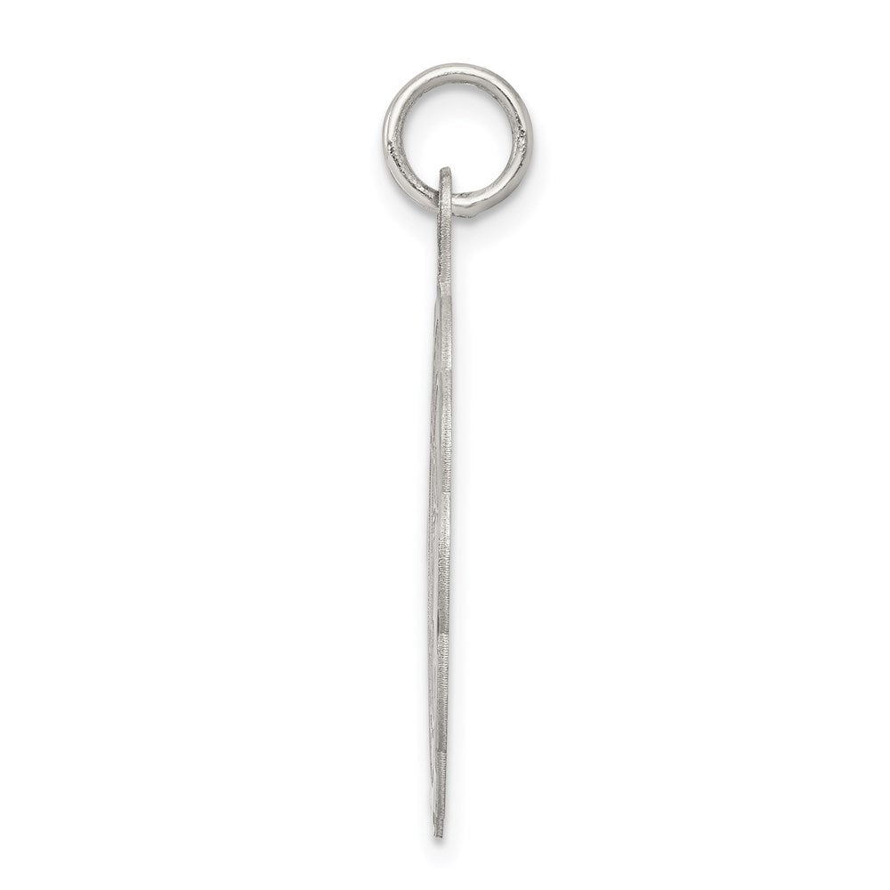 Sterling Silver Rhodium-plated Wedding Bells Disc Charm QC2079