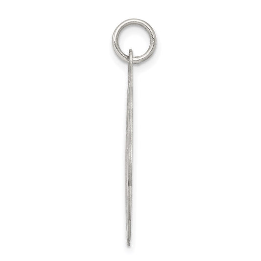 Sterling Silver Rhodium-plated Wedding Bells Disc Charm QC2079