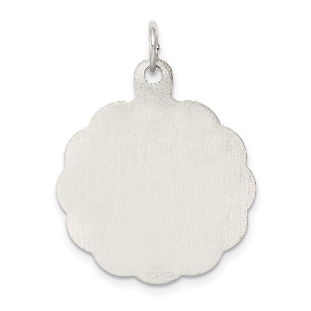 Sterling Silver Rhodium-plated Wedding Bells Disc Charm QC2079