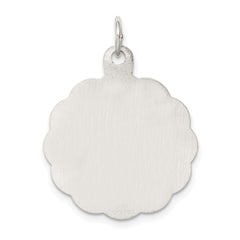 Sterling Silver Rhodium-plated Wedding Bells Disc Charm QC2079