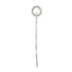 Sterling Silver Rhodium-plated Bride & Groom Disc Charm QC2084