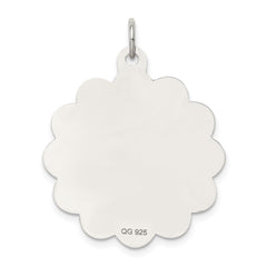 Sterling Silver Rhodium-plated Bride & Groom Disc Charm QC2084