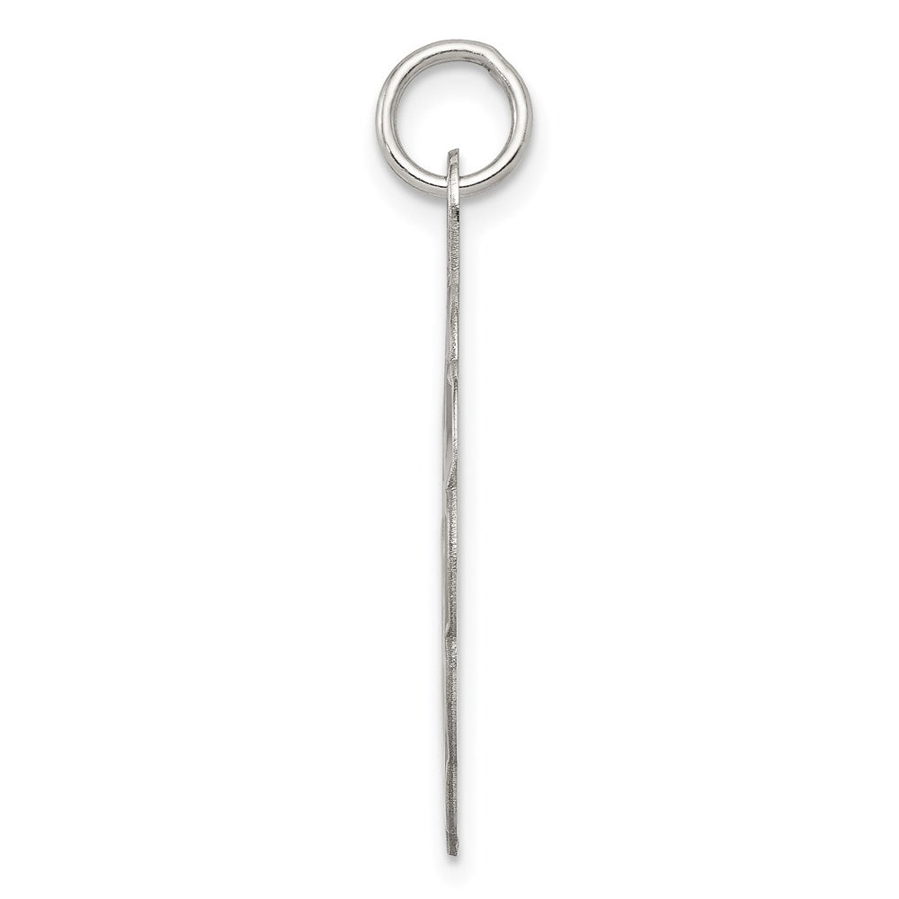 Sterling Silver Rhodium-plated A Date To Remember Disc Charm QC2102