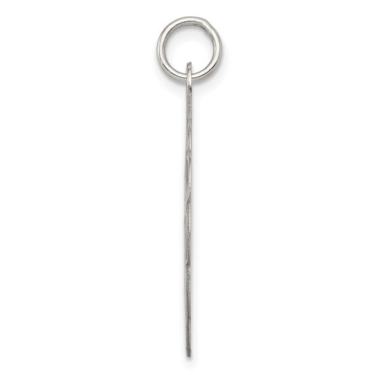 Sterling Silver Rhodium-plated A Date To Remember Disc Charm QC2102
