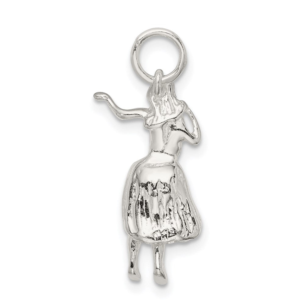 Sterling Silver Hula Dancer Charm QC220