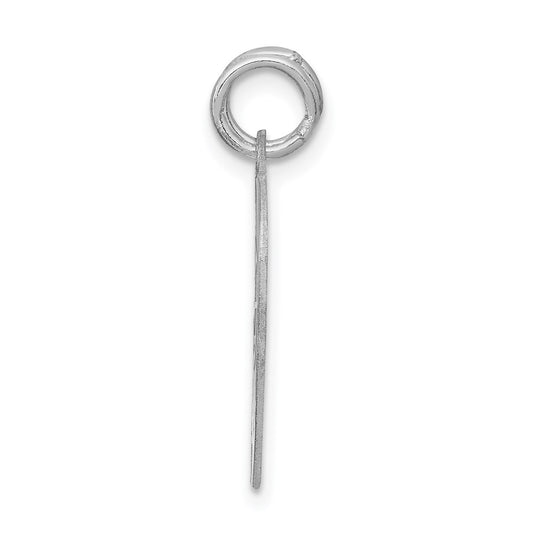 Sterling Silver Rhodium-plated 2-piece Love You Disc Charm QC2242