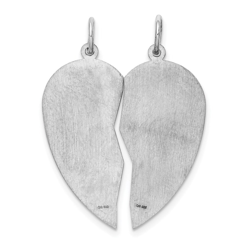 Sterling Silver Rhodium-plated Breakapart Mizpah Charm QC2243