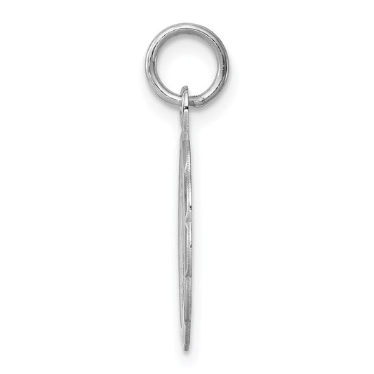 Sterling Silver Rhodium-plated Praying Hands Disc Charm QC2409