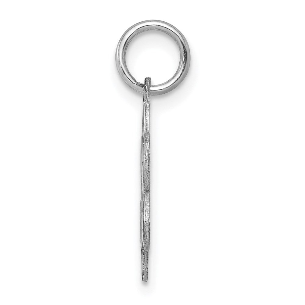 Sterling Silver Rhodium-plated Graduation Day Disc Charm QC2416