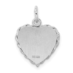 Sterling Silver Rh-plt Graduation Cap & Diploma Polished Disc Cha QC2425