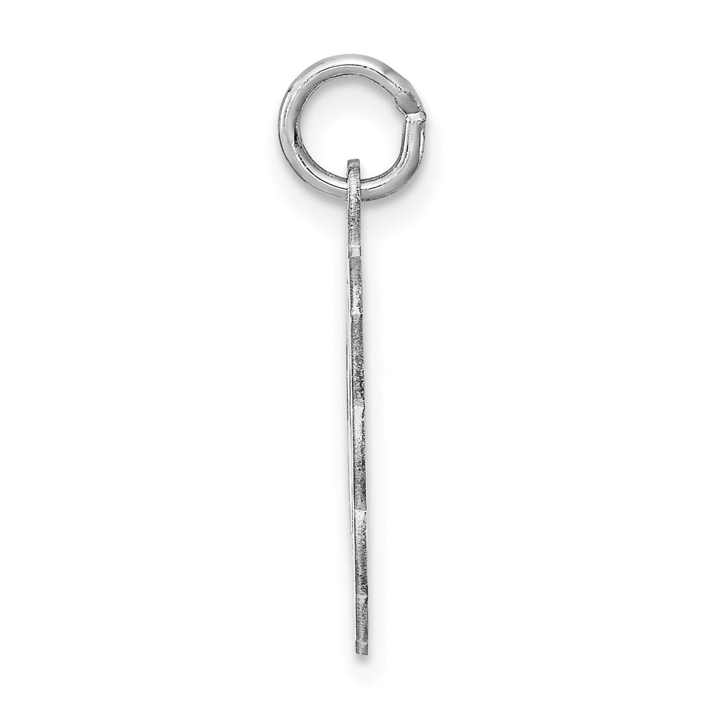 Sterling Silver Rhodium-plated Its a Girl Charm QC2489