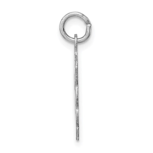 Sterling Silver Rhodium-plated Its a Girl Charm QC2489