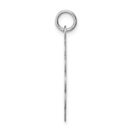 Sterling Silver Rhodium-plated Stork Disc Charm QC2497