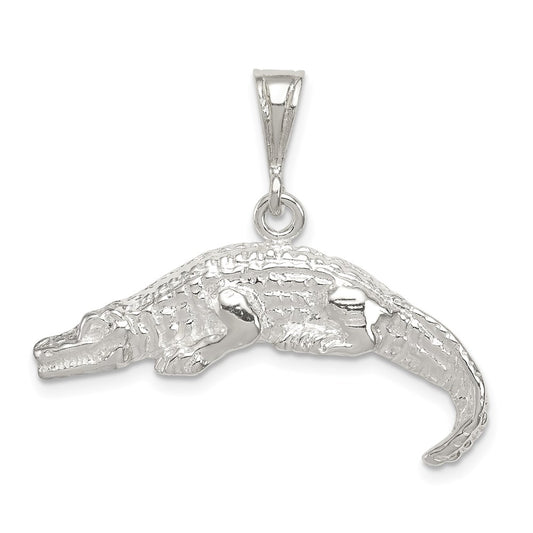 Sterling Silver Alligator Charm QC2531