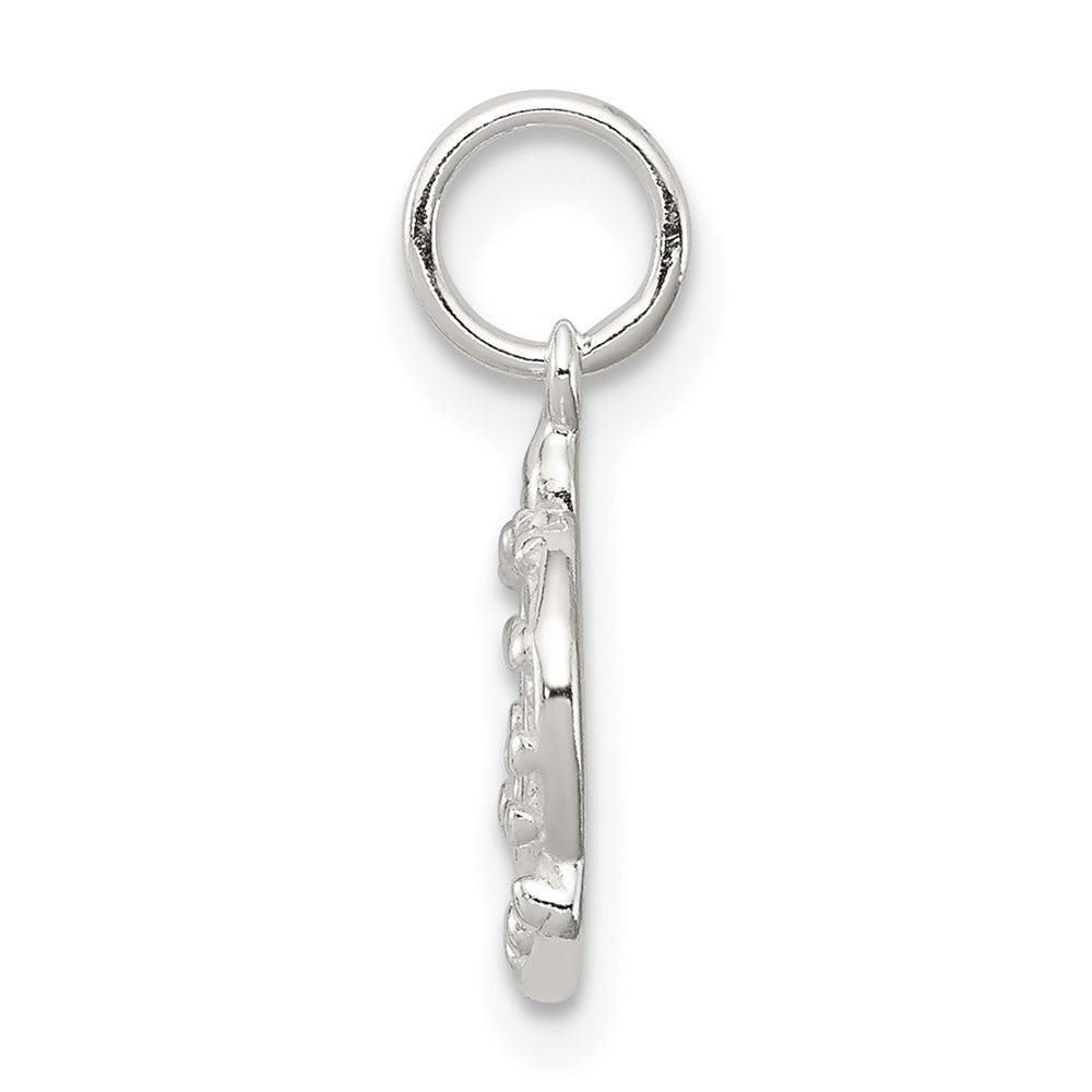 Sterling Silver Crown Charm QC256