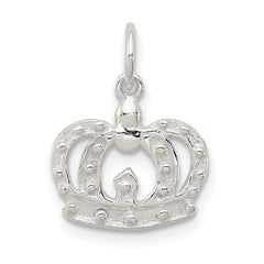 Sterling Silver Crown Charm QC256
