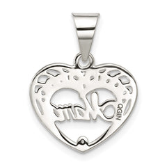 Sterling Silver Mama Heart Charm QC2633