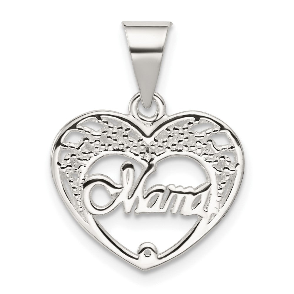 Sterling Silver Mama Heart Charm QC2633
